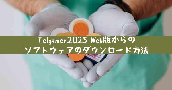 Telgamer2025 Web版からのソフトウェアのダウンロード方法