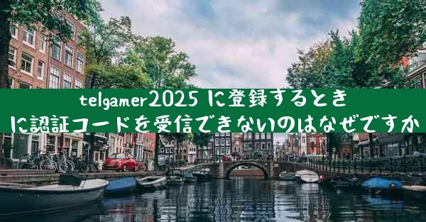 telgamer2025 に登録するときに認証コードを受信できないのはなぜですか