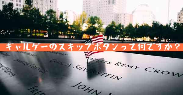 ギャルゲーのスキップボタンって何ですか？