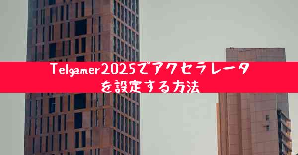 Telgamer2025でアクセラレータを設定する方法