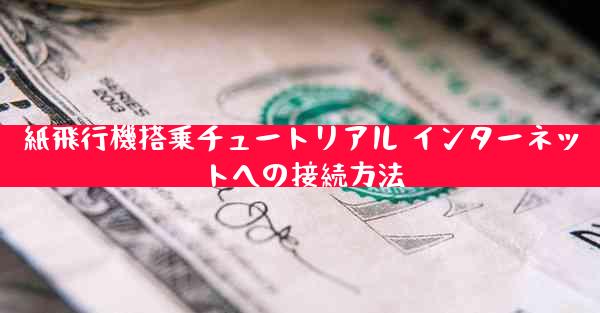 紙飛行機搭乗チュートリアル インターネットへの接続方法