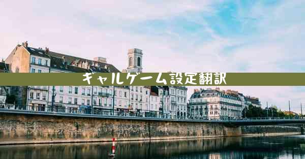 ギャルゲーム設定翻訳