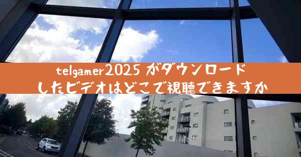 telgamer2025 がダウンロードしたビデオはどこで視聴できますか