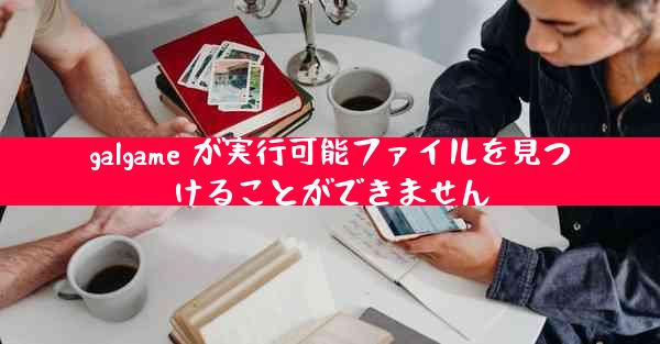 galgame が実行可能ファイルを見つけることができません