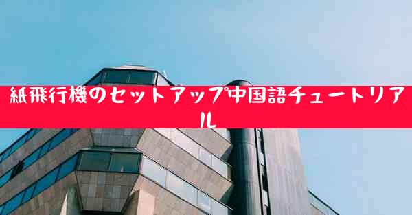 紙飛行機のセットアップ中国語チュートリアル