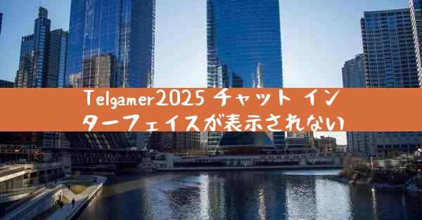 Telgamer2025 チャット インターフェイスが表示されない
