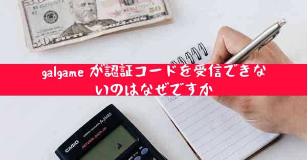 galgame が認証コードを受信できないのはなぜですか