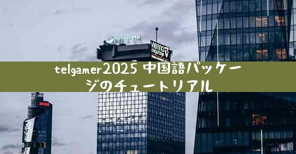 telgamer2025 中国語パッケージのチュートリアル