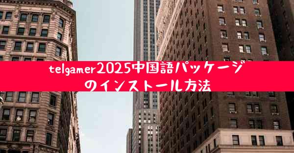 telgamer2025中国語パッケージのインストール方法