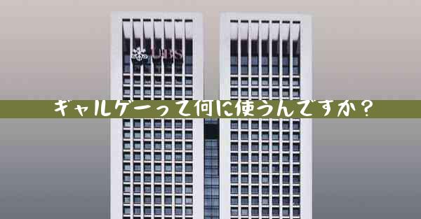 ギャルゲーって何に使うんですか？