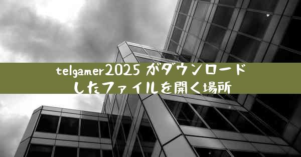telgamer2025 がダウンロードしたファイルを開く場所
