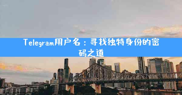 Telegram用户名：寻找独特身份的密码之道