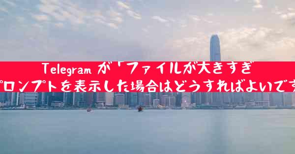 Telegram が「ファイルが大きすぎるため処理できません」というプロンプトを表示した場合はどうすればよいですか？—Telegram文件过大处理方法